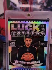 2024-25 Panini Prizm Black Luck of the Lottery Victor Wembanyama #14 card