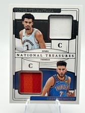 2024 Panini National Treasures Matchups Victor Wembanyama / Chet Holmgren #3 card