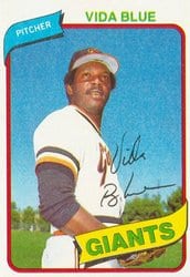 1980 Topps Base Set Vida Blue #30 card