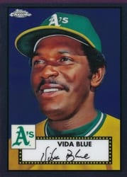 2021 Topps Chrome Platinum Anniversary Base Set Vida Blue #552 card