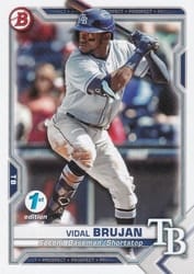 2021 Bowman 1st Edition Base Set Vidal Brujan #BP-19 card