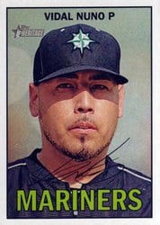 2016 Topps Heritage Base Set Vidal Nuno #312 card