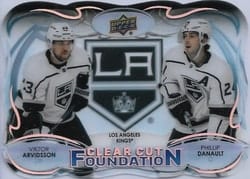 2022-23 Upper Deck Clear Cut Foundations Viktor Arvidsson/Phillip Danault #CCF-DA card