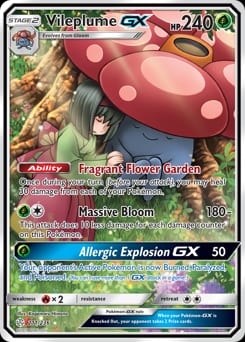 2019 Cosmic Eclipse Vileplume-GX #211 card
