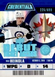 2019-20 Upper Deck Credentials Base Set Ville Heinola #119 card