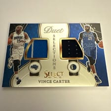 2020-21 Panini Select Duet Selections Memorabilia Vince Carter #DS-VCA