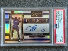2021-22 Panini Select In Flight Signatures Vince Carter #IF-VCT card