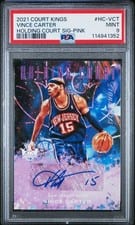 2021 Panini Court Kings Holding Court Signatures Vince Carter #HC-VCT card