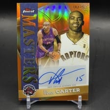 2023-24 Finest Masters Autographs Vince Carter #MA-VC card