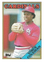 1988 Topps Base Set Vince Coleman #260 card