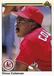 1990 Upper Deck Base Set Vince Coleman #223 card