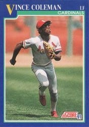 1991 Score Base Set Vince Coleman #450 card