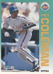 1992 Fleer Base Set Vince Coleman #500 card