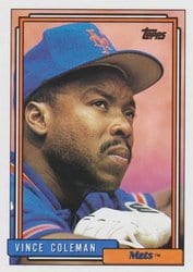 1992 Topps Base Set Vince Coleman #500 card