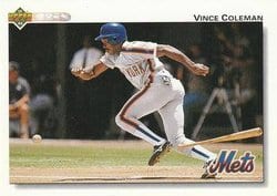 1992 Upper Deck Base Set Vince Coleman #131 card