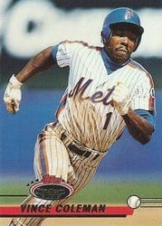 1993 Stadium Club Base Set Vince Coleman #195 card