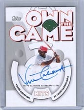 2024 Topps Archives 2006 Topps Baseball Own the Game Autographs Vince Coleman #06OGA-VC card