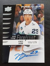 2023-24 Upper Deck Premier On the Forefront Autograph Vince Dunn #OFA-VD card