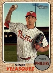 2017 Topps Heritage Base Set Vince Velasquez #705 card