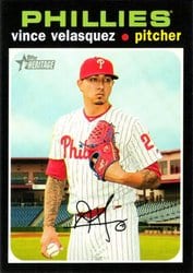 2020 Topps Heritage Base Set Vince Velasquez #19 card