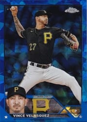 2023 Topps Chrome Update Sapphire Edition Base Set Vince Velasquez #USCS243 card