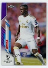 2019 Topps Chrome UEFA Champions League Vinicius Junior Purple Refractor #33 card