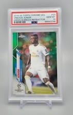 2019 Topps Chrome UEFA Champions League Vinicius Junior Green Bubbles Refractor #33 card