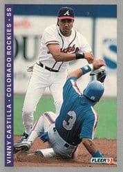 1993 Fleer Base Set Vinny Castilla #406 card
