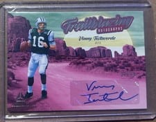 2022 Panini Luminance Trailblazing Autographs Vinny Testaverde #TBA-VTE card