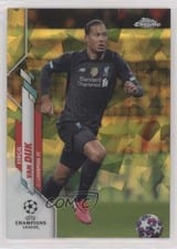 2019 Topps Chrome UEFA Champions League Sapphire Virgil van Dijk Yellow #50 card