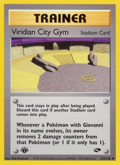 Gym Challenge Viridian City Gym #123 card