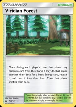 Team Up Viridian Forest #156 card