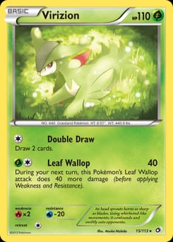 Legendary Treasures Virizion #15 card