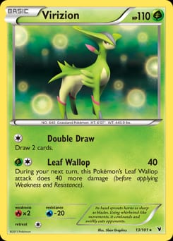 Noble Victories Virizion #13 card
