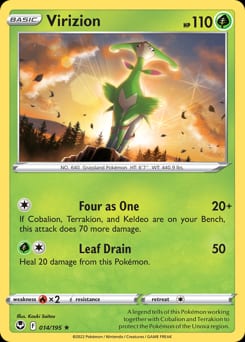 Silver Tempest Virizion #14 card