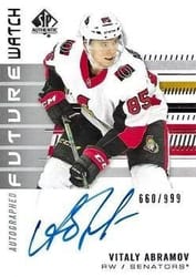 2019-20 SP Authentic Base Set Vitaly Abramov #180 card