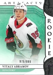 2019-20 Upper Deck Artifacts Base Set Vitaly Abramov #175 card