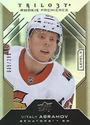 2019-20 Upper Deck Trilogy Base Set Vitaly Abramov #129 card