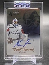 2020-21 Upper Deck Clear Cut NHL Memoirs Vitek Vanecek #M-VV card