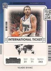 2021-22 Panini Contenders International Ticket Vlade Divac #14 card