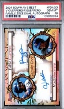 2024 Bowman's Best Family Tree Dual Autographs Vladi Guerrero / Pablo Guerrero #FDA-GO card