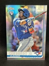 2019 Topps Chrome Vladimir Guerrero Jr. Blue Refractor #201 card