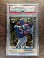 2019 Topps Chrome Vladimir Guerrero Jr. Gold Wave Refractor #201 card