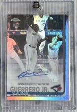 2019 Topps Chrome Rookie Debut Autograph Vladimir Guerrero Jr. Orange Refractor #VG card