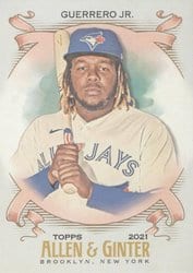 2021 Topps Allen & Ginter Base Set Vladimir Guerrero Jr. #63 card