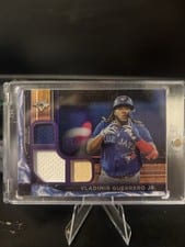 2022 Topps Tribute Triple Relics Vladimir Guerrero Jr. #TTR-VGJ card
