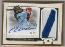 2024 Topps Definitive Collection Framed Autograph Patch Vladimir Guerrero Jr. #FAPC-VG card