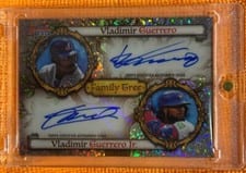 2024 Bowman's Best Family Tree Dual Autographs Vladimir Guerrero / Vladimir Guerrero Jr. #FDA-GG card