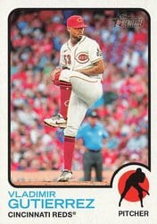 2022 Topps Heritage Base Set Vladimir Gutierrez #415 card