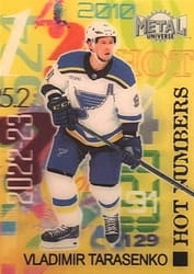 2022-23 SkyBox Metal Universe Hot Numbers Vladimir Tarasenko #HN-18 card